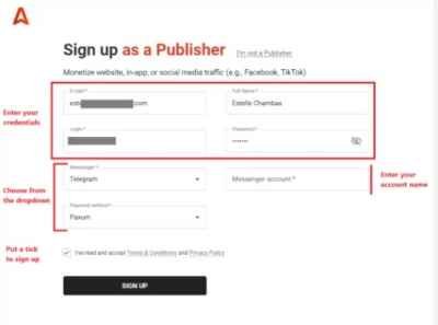 adsterra signup publishers