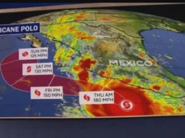 Hurricane Polo Intensifies to a Category 4 in the Waters Near Mexico as Another Hurricane is Born Hurricane Polo Intensifies to a Category 4